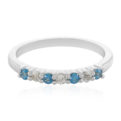 Anello in argento con Zircone Blu