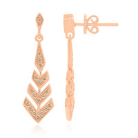 Orecchini in oro con Diamante Rose de France SI1 di Argyle