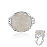 Anello in argento con Agata Glitter Arcobaleno