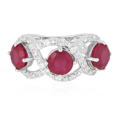 Anello in argento con Rubino del Madagascar