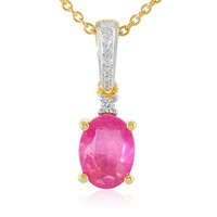 Collana in argento con Zaffiro Rosa del Madagascar