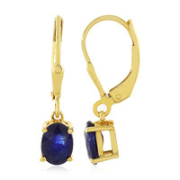Orecchini in argento con Zaffiro Blu del Madagascar