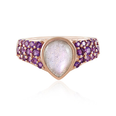 Anello in argento con Labradorite Porpora Maniry (KM by Juwelo)