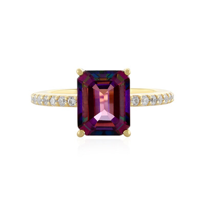 Anello in argento con Topazio Mistico Porpora