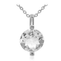 Collana in argento con Topazio Bianco