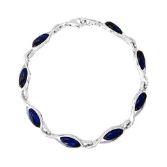 Bracciale in argento con Ambra Blu Colombiana