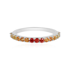 Anello in argento con Zaffiro Arancione