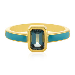 Anello in argento con Topazio Blu Londra