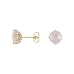 Orecchini in oro con Quarzo Rosa