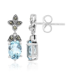 Orecchini in argento con Topazio Blu Cielo