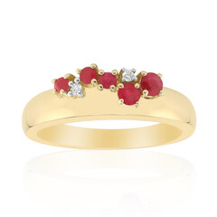 Anello in oro con Berillo Rosso