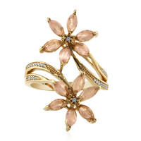 Anello in argento con Quarzo Rosa