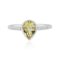 Anello in argento con Quarzo Limone