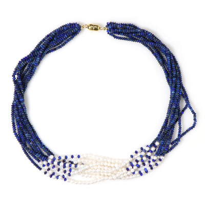 Collana in argento con Lapislazzuli (Riya)