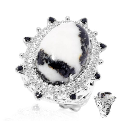 Anello in argento con Diaspro Zebrato (Dallas Prince Designs)
