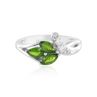 Anello in argento con Diopside Russo
