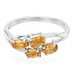 Anello in argento con Zaffiro Arancione
