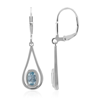 Orecchini in argento con Topazio Blu Cielo