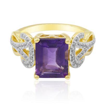 Anello in argento con Ametista Zambiana