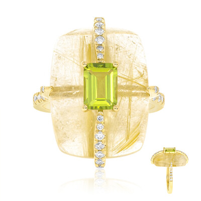 Anello in oro con Peridoto Dashihe  (CIRARI)