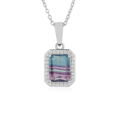 Collana in argento con Fluorite Bicolore
