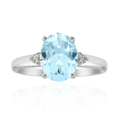 Anello in argento con Topazio Blu Cielo