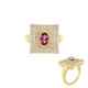 Anello in argento con Granato Malaya