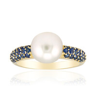 Anello in oro con Perla Bianca dei Mari del Sud (Michelle Albala)