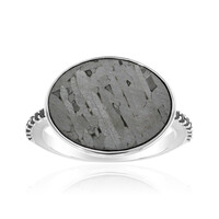 Anello in argento con Meteoriti di Aletai