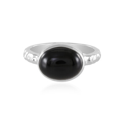 Anello in argento con Onice Nero