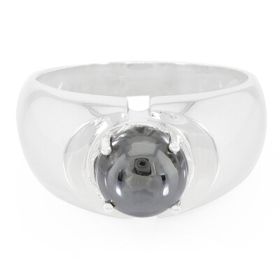 Anello da uomo in argento con Ematite Nera