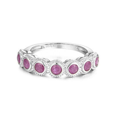 Anello in argento con Rubino Mozambico