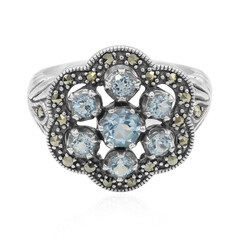 Anello in argento con Topazio Blu Cielo