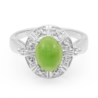 Anello in argento con Crisoprasio Imperiale