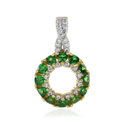 Ciondolo in argento con Tsavorite della Tanzania