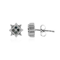 Orecchini in argento con Diamante Blu I3