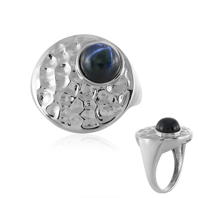 Anello in argento con Zaffiro Stellato Blu (MONOSONO COLLECTION)