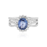 Anello in oro con Zaffiro Ceylon