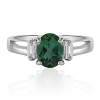 Anello in argento con Topazio Verde Farfalla