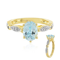 Anello in argento con Topazio Blu Cielo