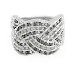 Anello in argento con Diamante Nero