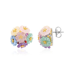 Orecchini in argento con Calcedonio Giallo (Gems en Vogue)