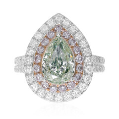 Anello in oro con Diamante Verde SI1 (CIRARI)