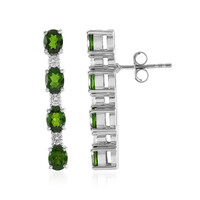 Orecchini in argento con Diopside Russo