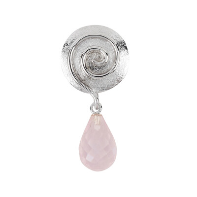 Ciondolo in argento con Quarzo Rosa