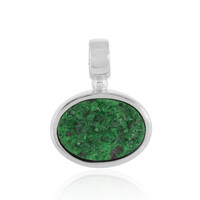 Ciondolo in argento con Uvarovite