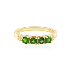 Anello in argento con Diopside Russo