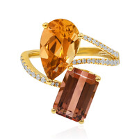 Anello in oro con Tormalina Neon del Congo (CIRARI)