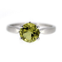 Anello in argento con Quarzo Ouro Verde