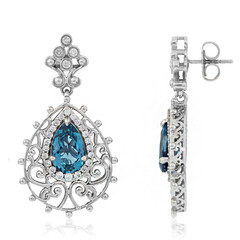 Orecchini in argento con Topazio Blu Londra (Dallas Prince Designs)